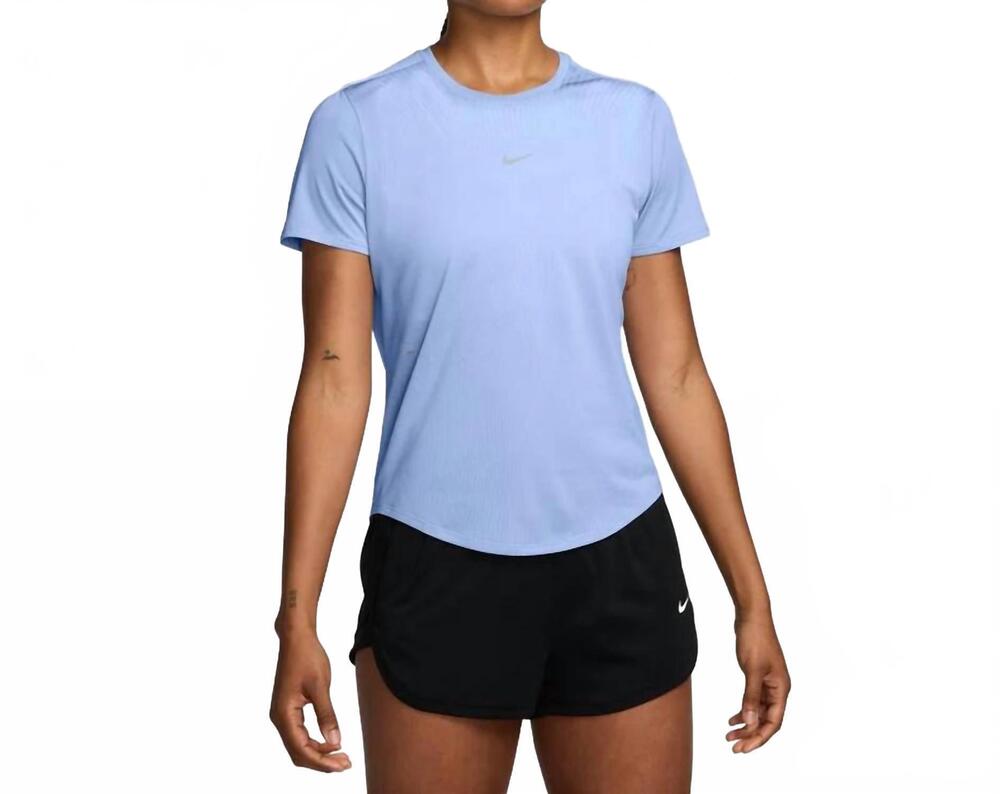 NEW NIKE swift aero fit short sleeve running top in aluminum/pure platinum/refle